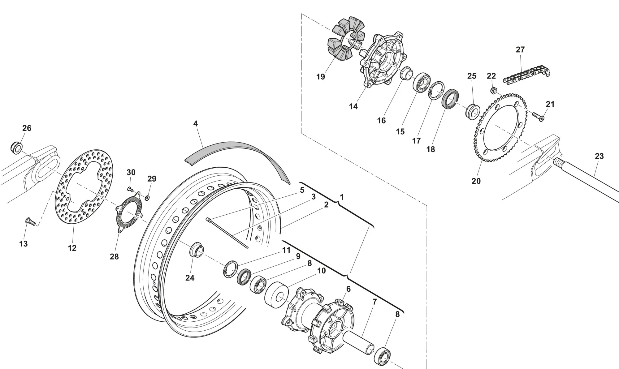 Hinterrad SM 500 Hinterrad SM 500