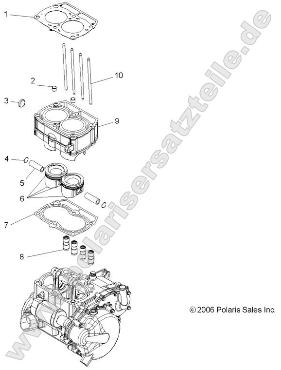 Engine, Piston and Cylinder