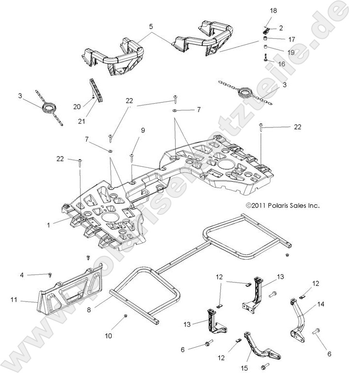 BODY, REAR RACK ASM. BODY, REAR RACK ASM.