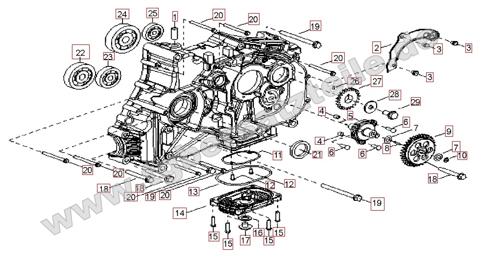 Motorgehäuse rechts