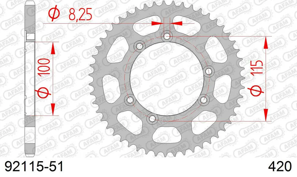 AFAM Kettensatz Stahl 420 R1-G 12x51 - Beta RR 50 Enduro 2002-05 - 03801754