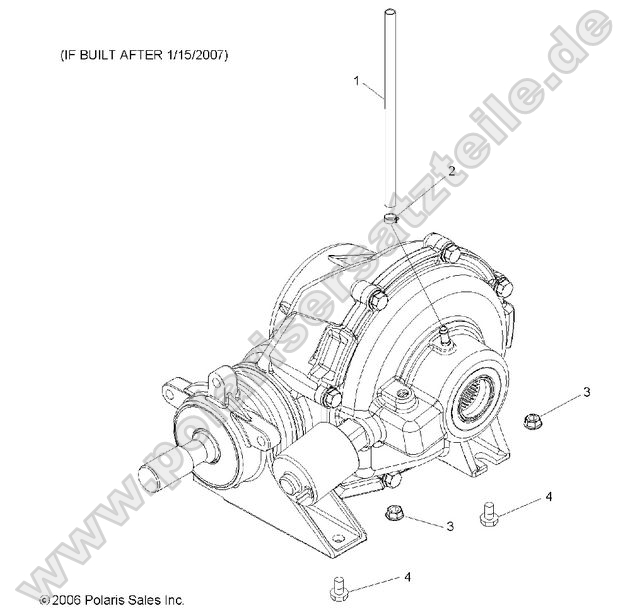 Gearcase, Mounting Rear (after 1/15/07)