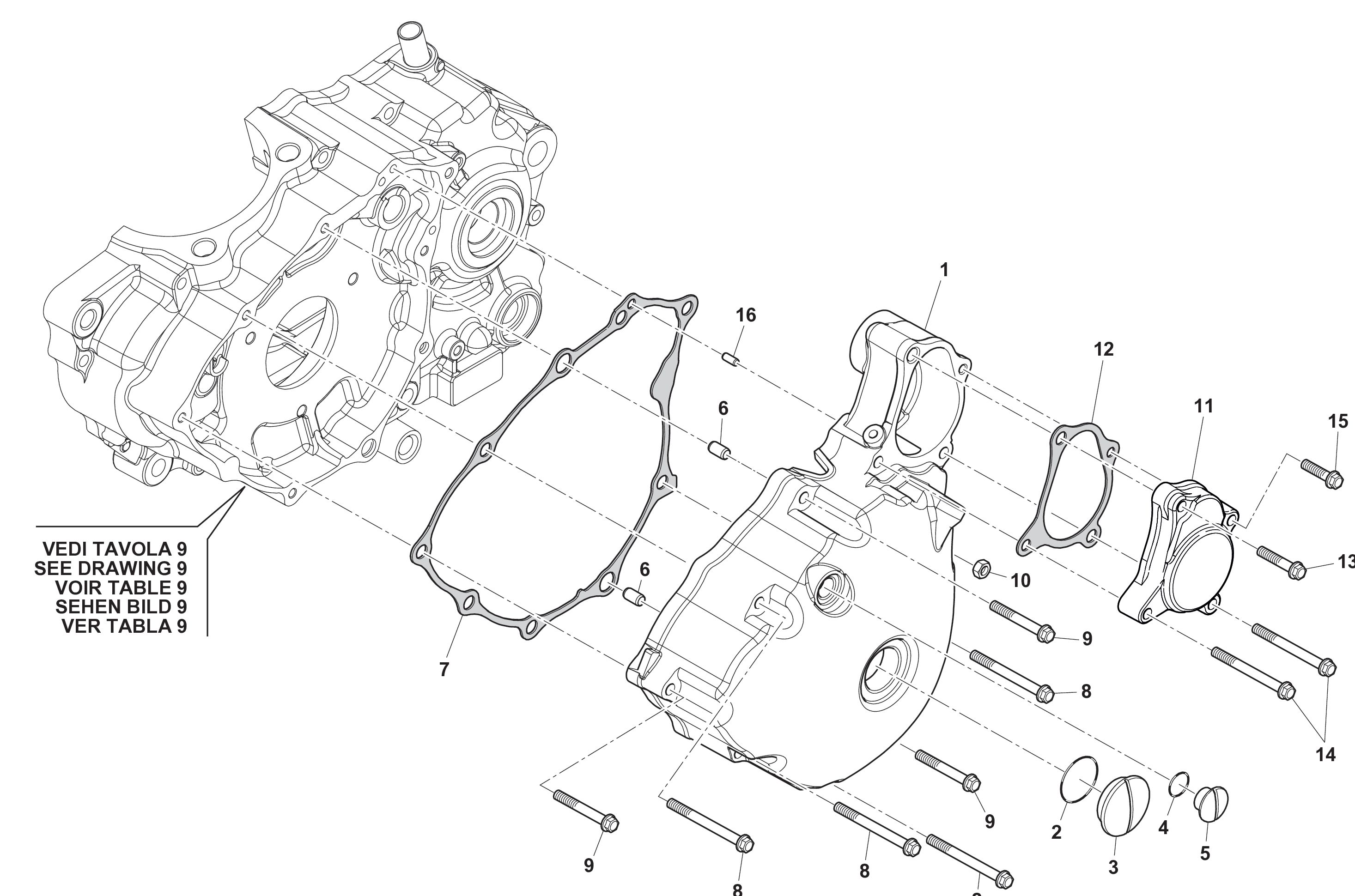 Motordeckel links Motordeckel links