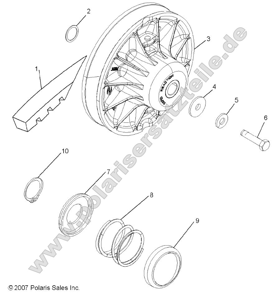Drive Train, Secondary Clutch