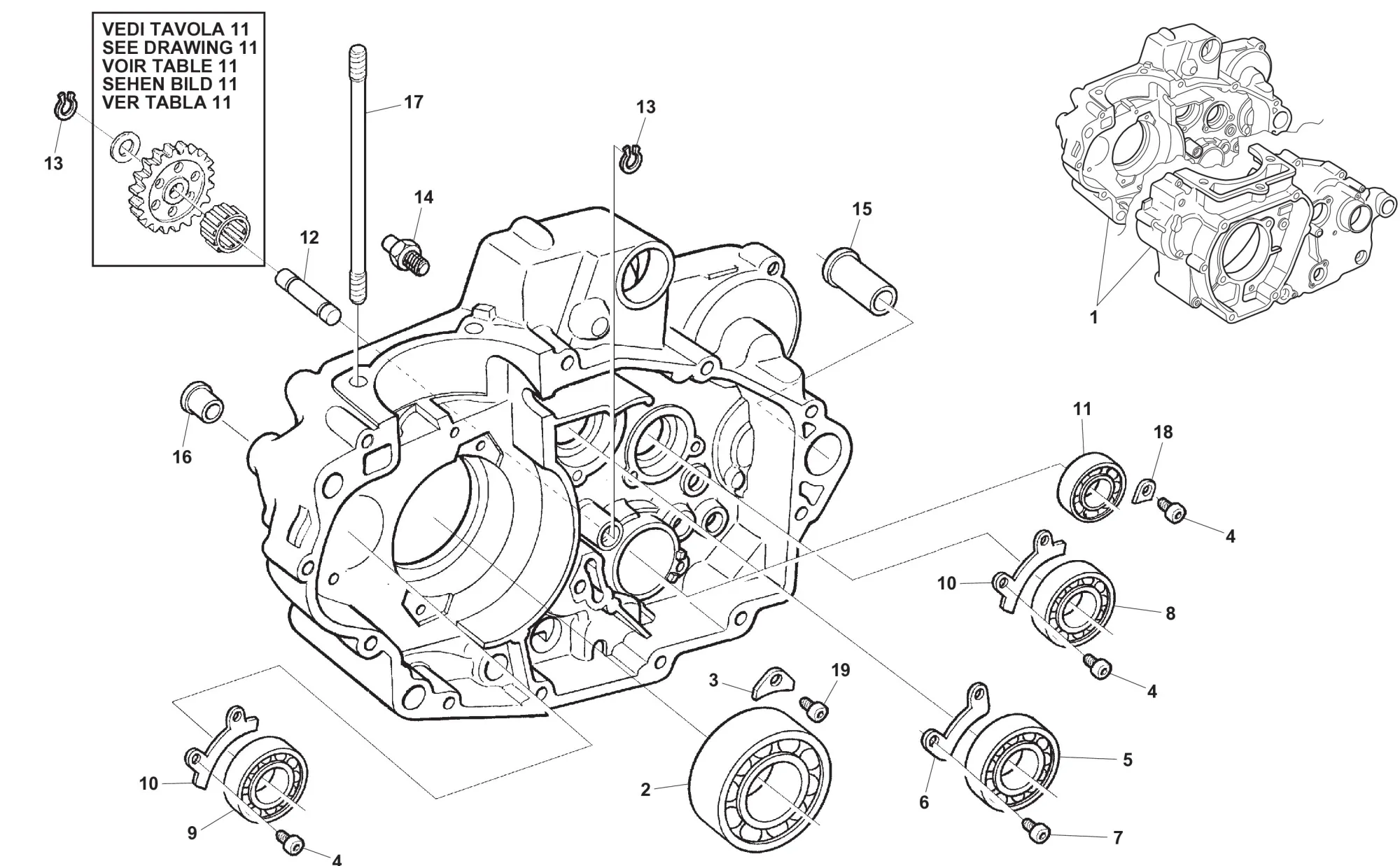 Motorgehäuse rechts Motorgehäuse rechts