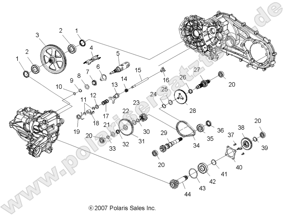 DRIVE TRAIN, MAIN GEARCASE INTERNALS DRIVE TRAIN, MAIN GEARCASE INTERNALS
