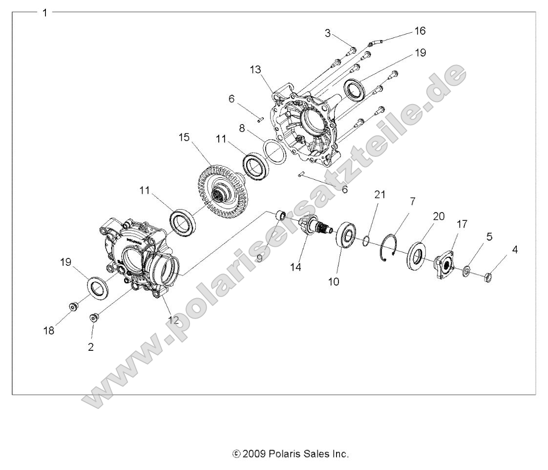 Drive Train, Rear Gearcase Internals Drive Train, Rear Gearcase Internals