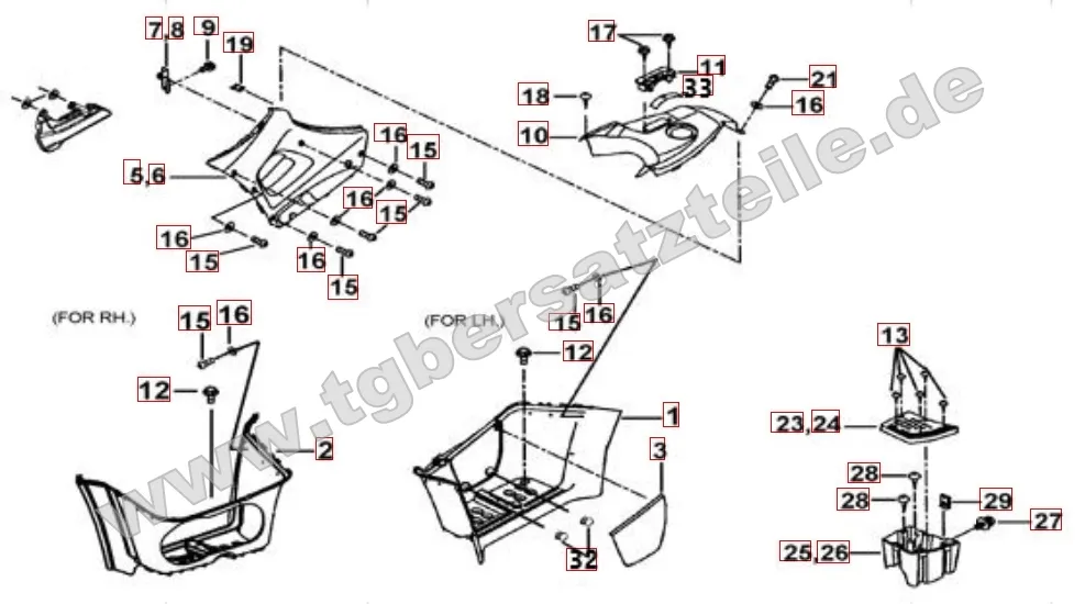 Fußstütze - Tankabdeckung Fußstütze - Tankabdeckung