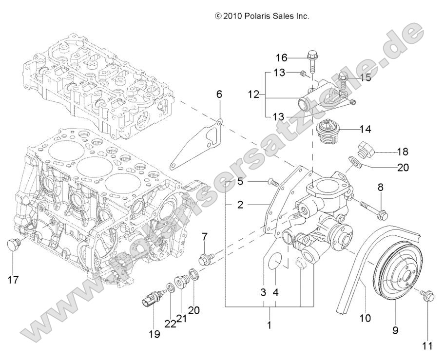 Engine, Water Cooling System