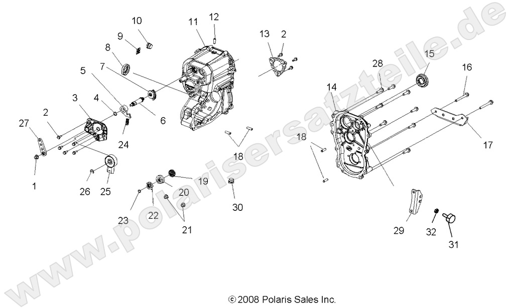 DRIVE TRAIN, MAIN GEARCASE DRIVE TRAIN, MAIN GEARCASE