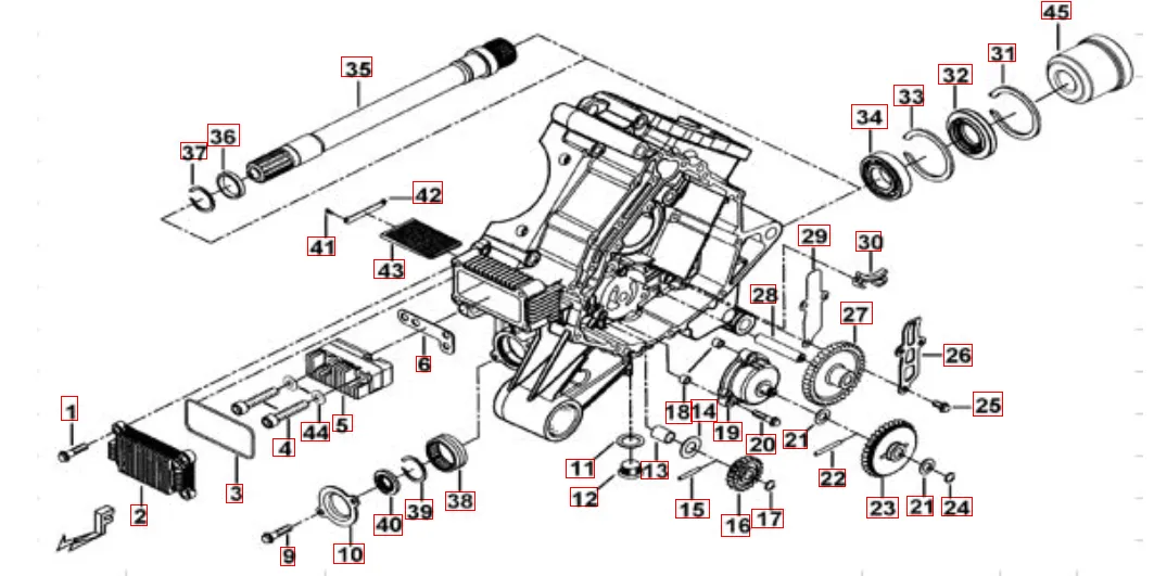Motorgehäuse links Motorgehäuse links