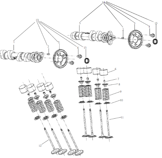 Nockenwelle, Ventil Nockenwelle, Ventil