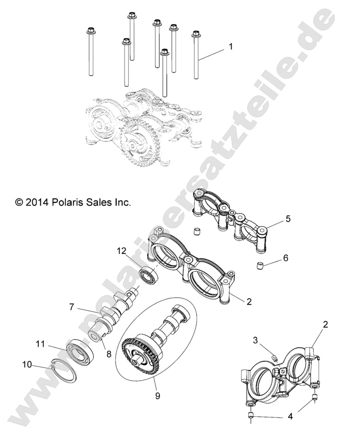 Engine, Cams and Bearing Housing Engine, Cams and Bearing Housing