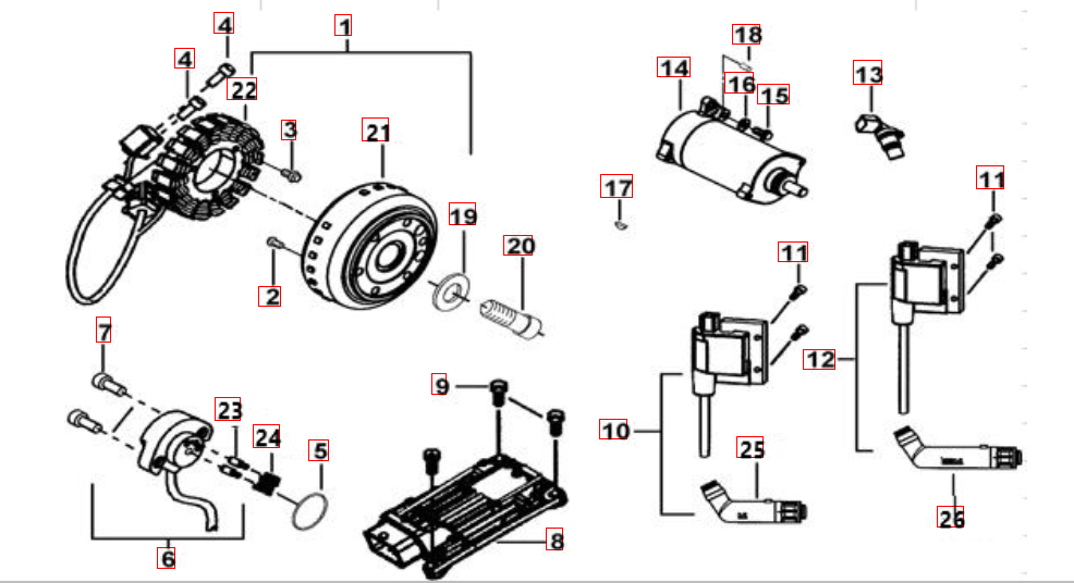 Lichtmaschine-Anlasser