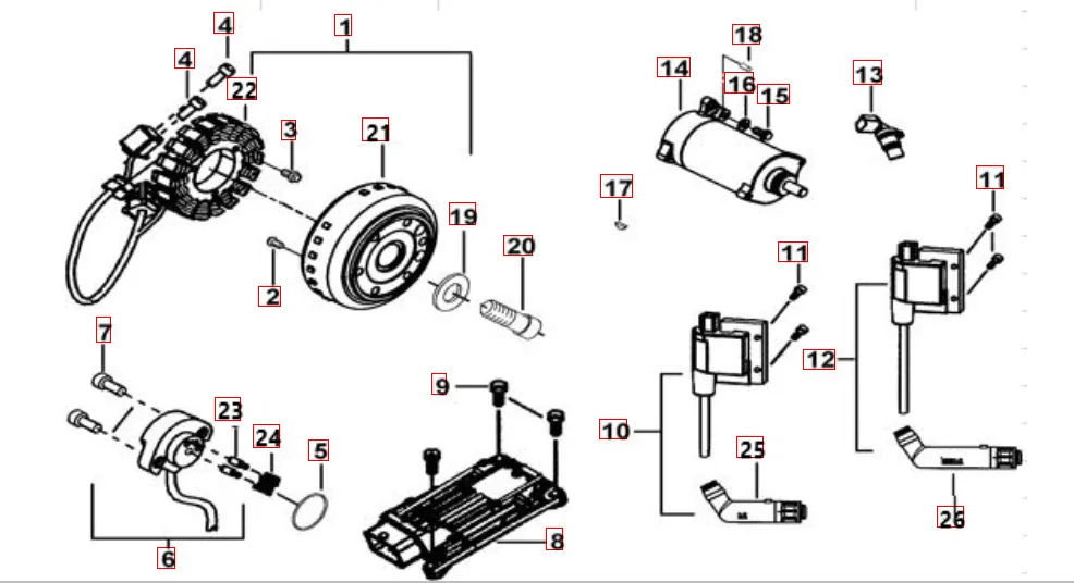 Lichtmaschine-Anlasser Lichtmaschine-Anlasser