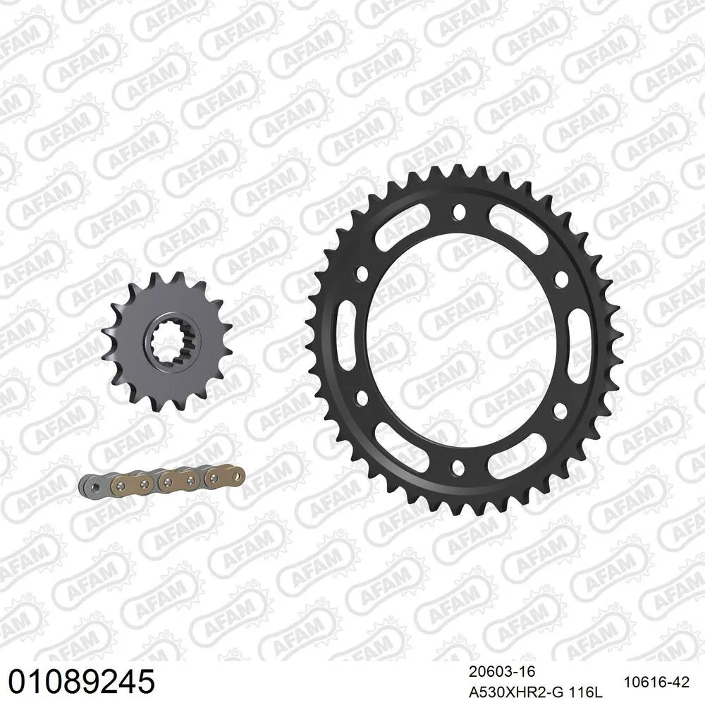 01089245 AFAM Kettensatz Stahl 530 XHR2-G 16x42 - Honda CBR 1000 RR SP S Fireblade 2014-16 - 01089245