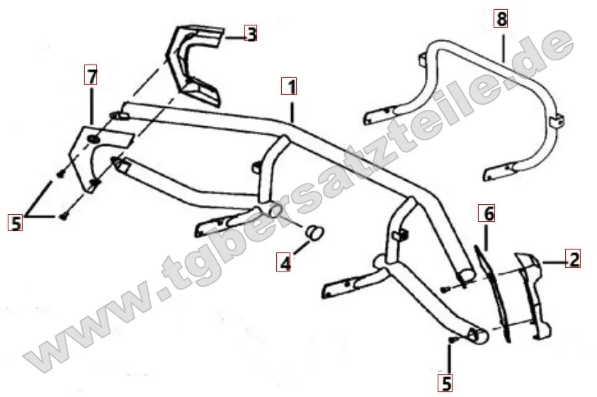 Hecksturzbügel - Halter Gepäckträger Hecksturzbügel - Halter Gepäckträger