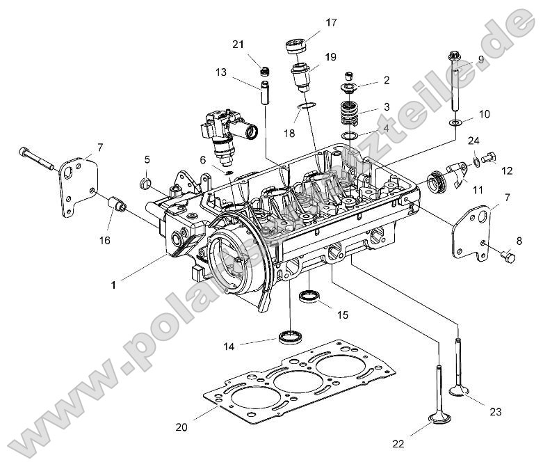Engine, Cylinder Head and Precombustion Chamber