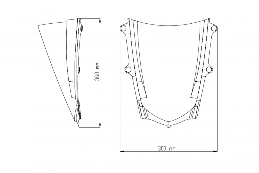 Puig Racing Verkleidungsscheibe Transparent - Yamaha YZF R1 /M 2015-19