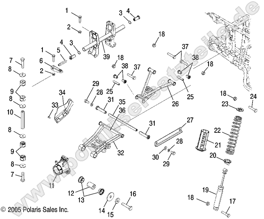 SUSPENSION, REAR SUSPENSION, REAR