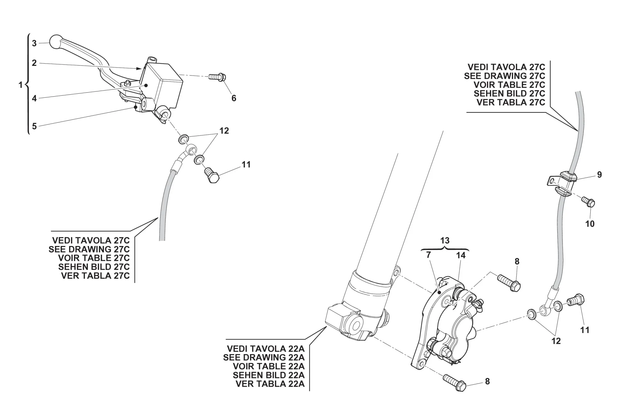 Bremssystem vorne Six Days