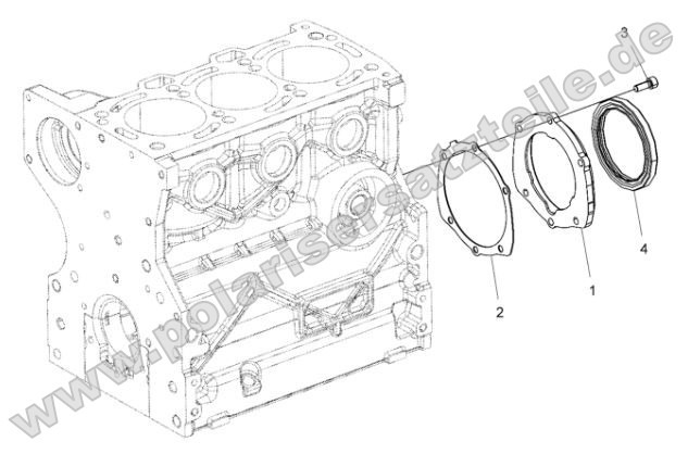 Engine, Crankshaft Oil Seal Flange
