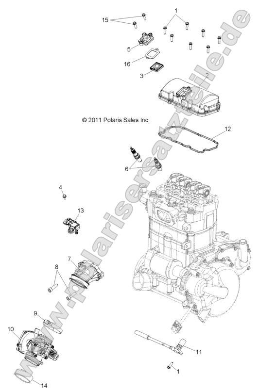 Engine, Throttle Body and Valve Cover