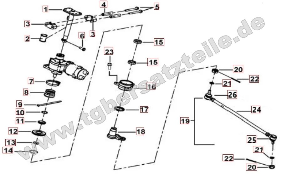 Lenksäule - Spurstange