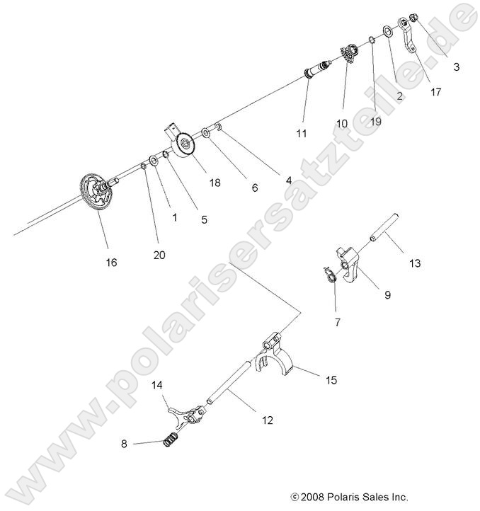 DRIVE TRAIN, MAIN GEARCASE SHIFT FORKS