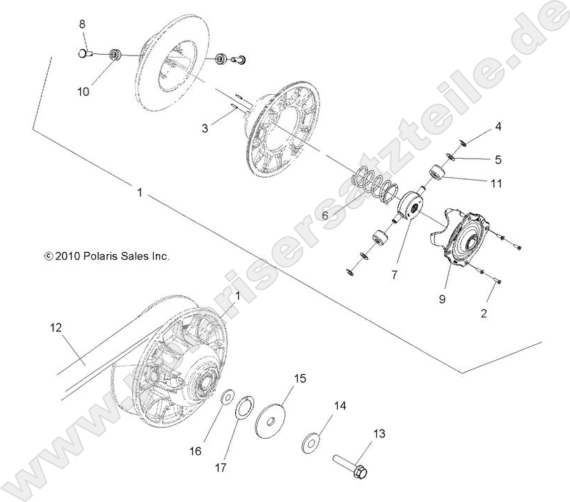 DRIVE TRAIN, SECONDARY CLUTCH DRIVE TRAIN, SECONDARY CLUTCH