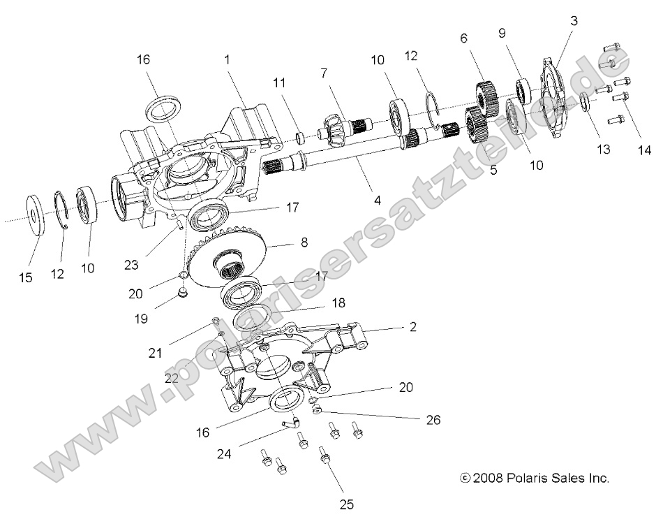 Drive Train, Mid Gearcase Internals