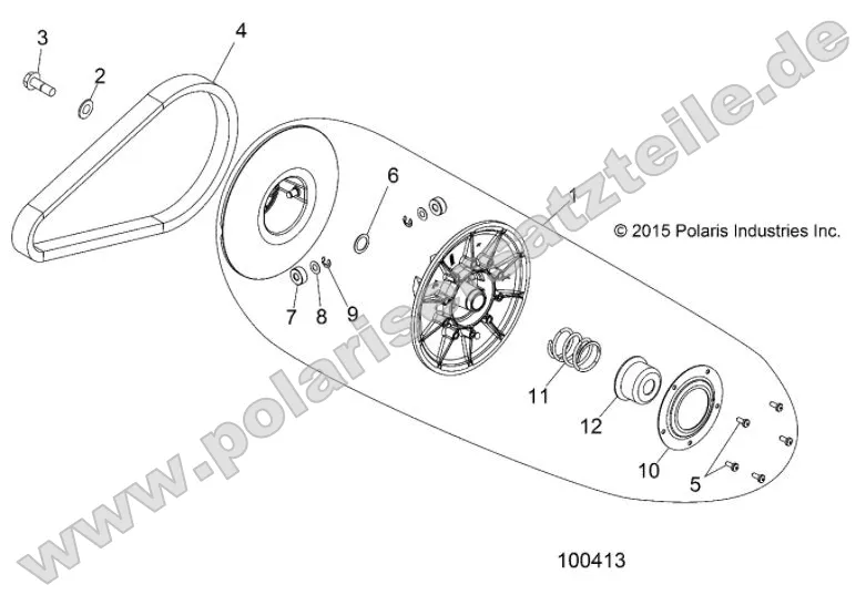 Drive Train, Secondary Clutch (100413) Drive Train, Secondary Clutch (100413)