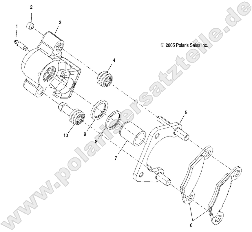 BRAKE CALIPER, REAR BRAKE CALIPER, REAR