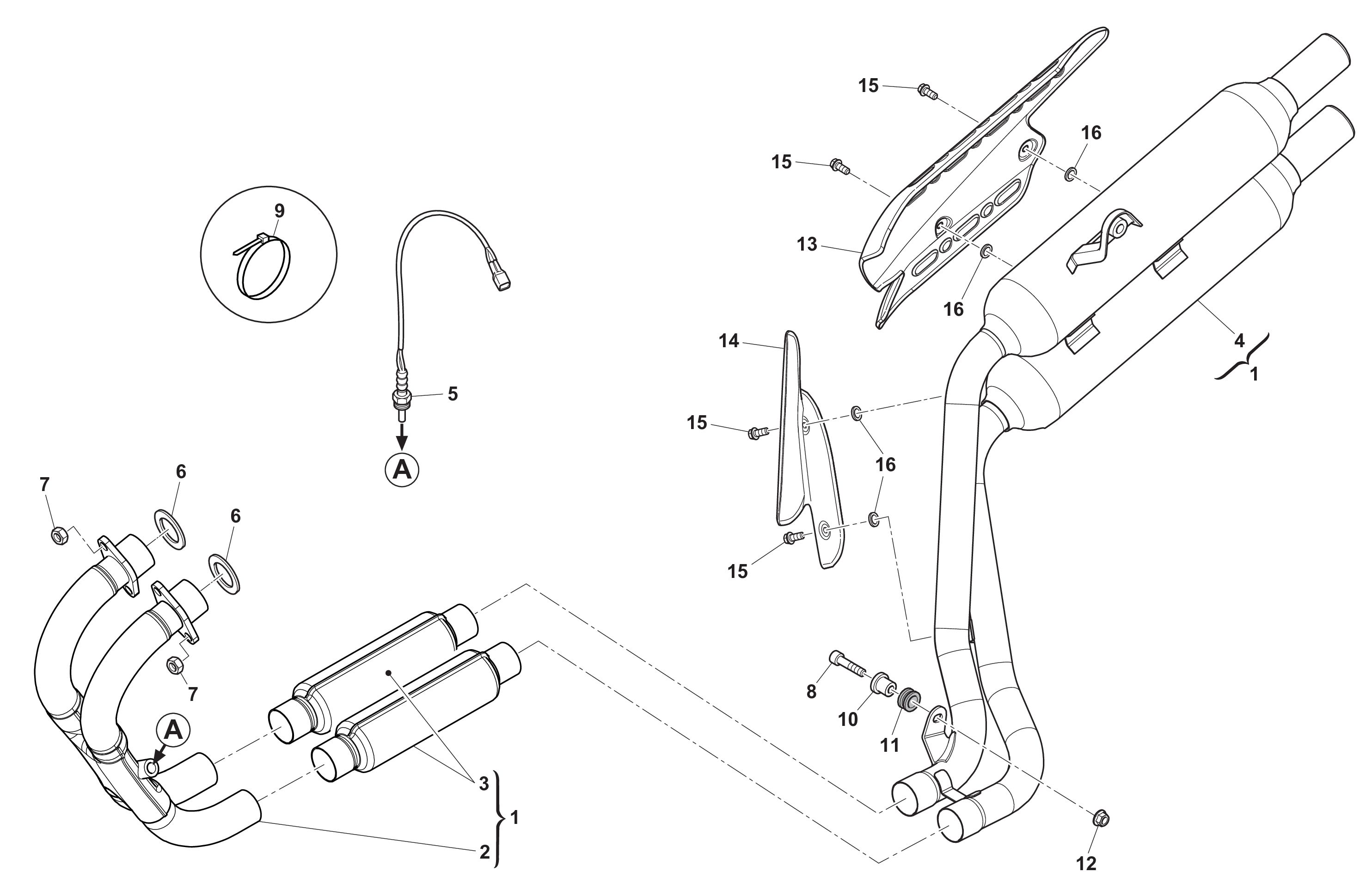 Auspuffsystem Silver Vase Auspuffsystem Silver Vase