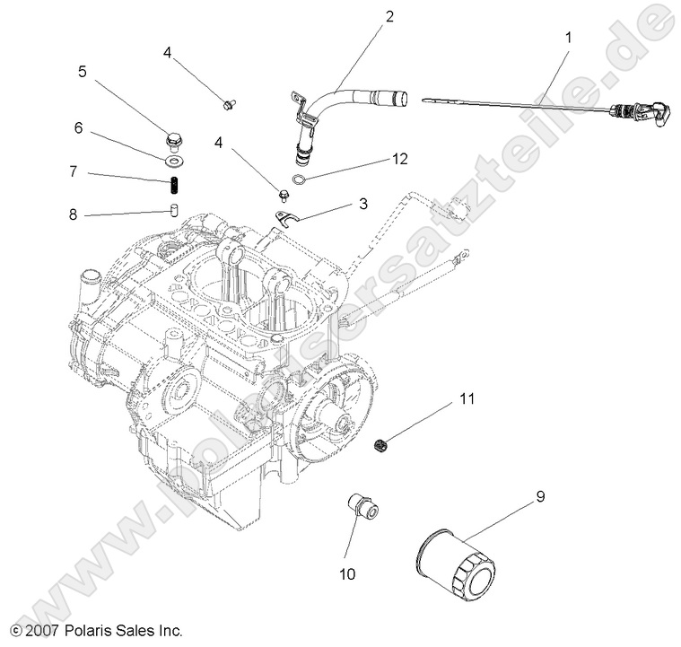 ENGINE, DIPSTICK and OIL FILTER