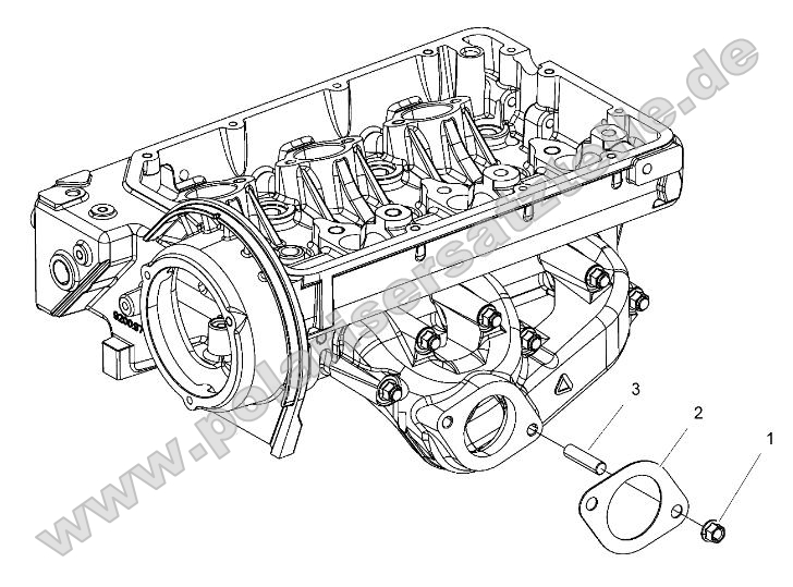 Engine, Exhaust Mounting Stud and Gasket