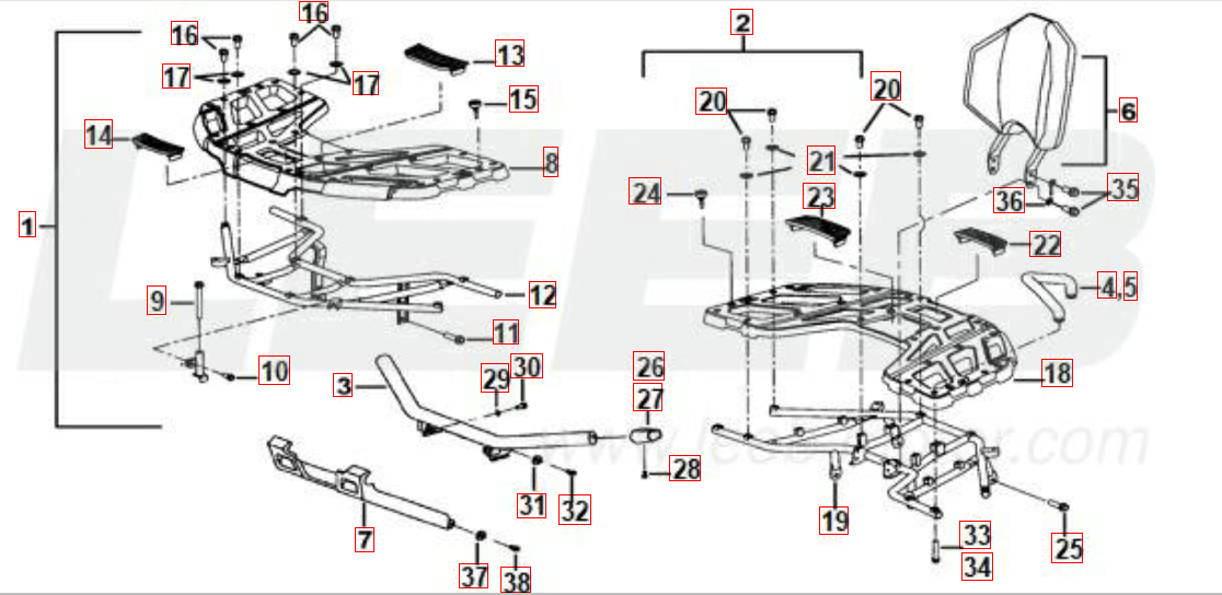 Gepäckträger vo. u. hi.
