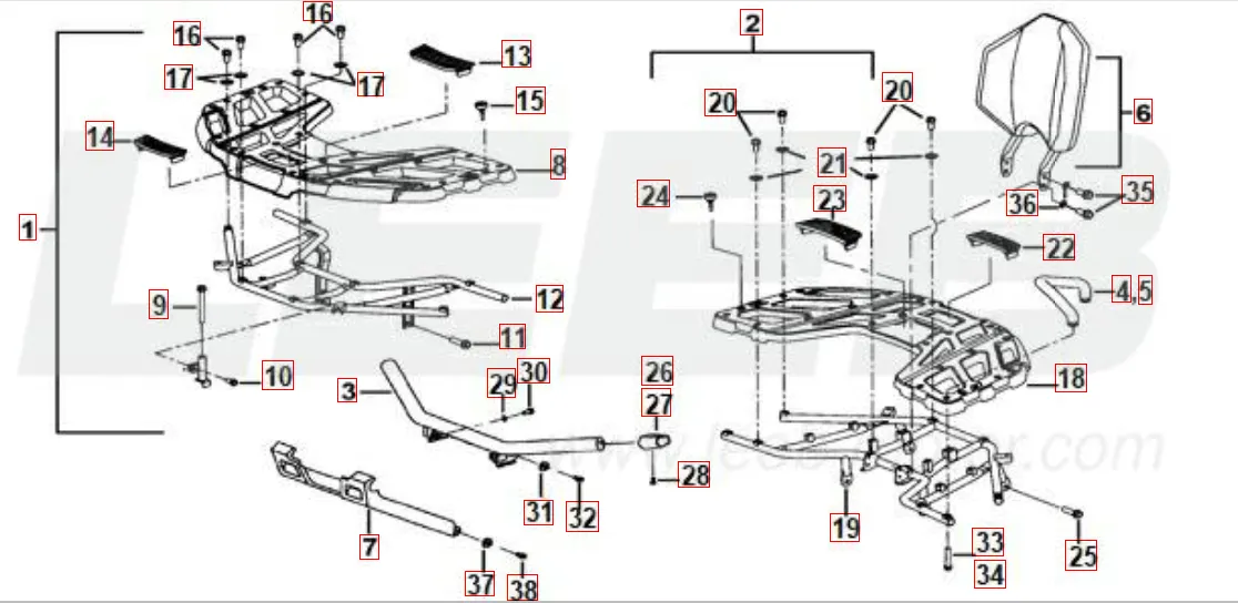 Gepäckträger vo. u. hi.