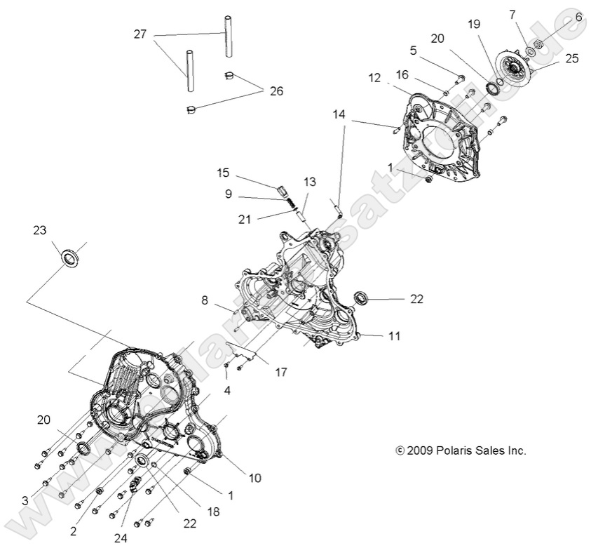 DRIVE TRAIN, MAIN GEARCASE DRIVE TRAIN, MAIN GEARCASE