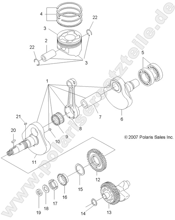 ENGINE, CRANKSHAFT and PISTON ENGINE, CRANKSHAFT and PISTON