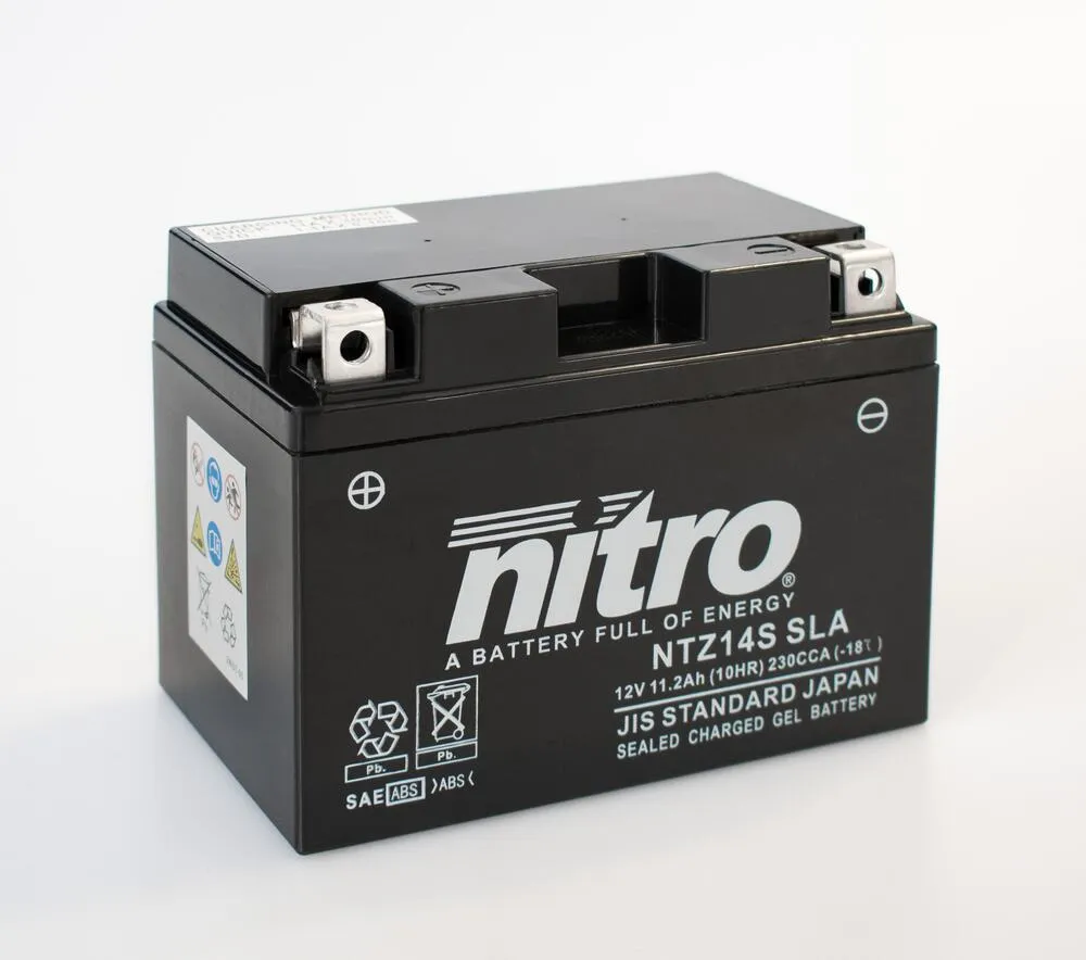 Nitro NTZ14S SLA GEL AGM Batterie 12V 11,2AH - Einbaufertig (YTZ14S YTZ14S-BS YTZ14S-4)