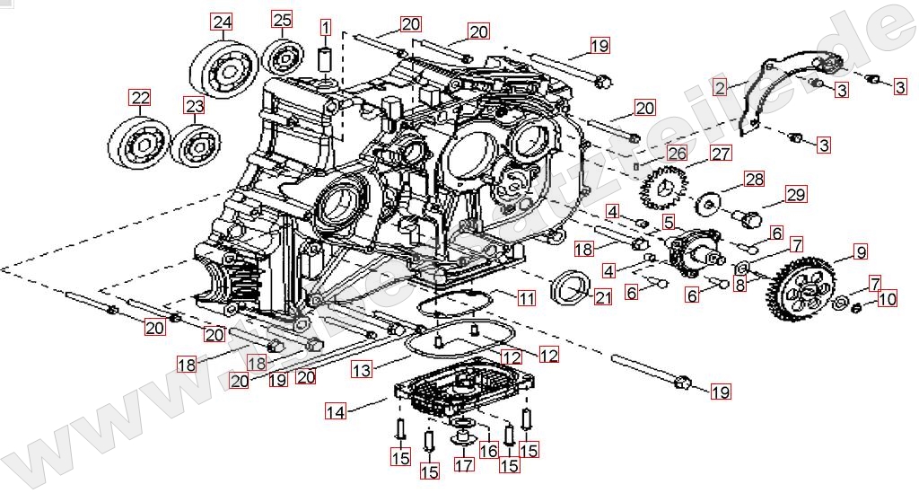 Motorgehäuse rechts