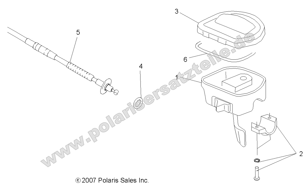 Steering, Controls, Throttle Asm. and Cable
