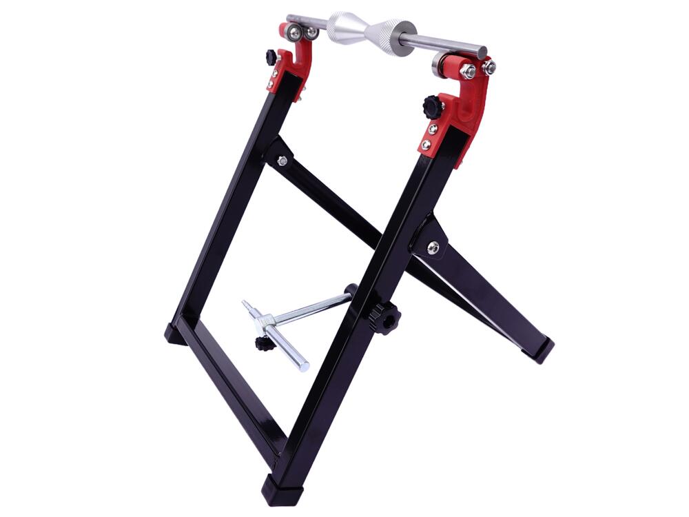 TMP-Motorrad-Auswuchtgeraet-Wuchtbock-klappbar-schwarz-rot-3