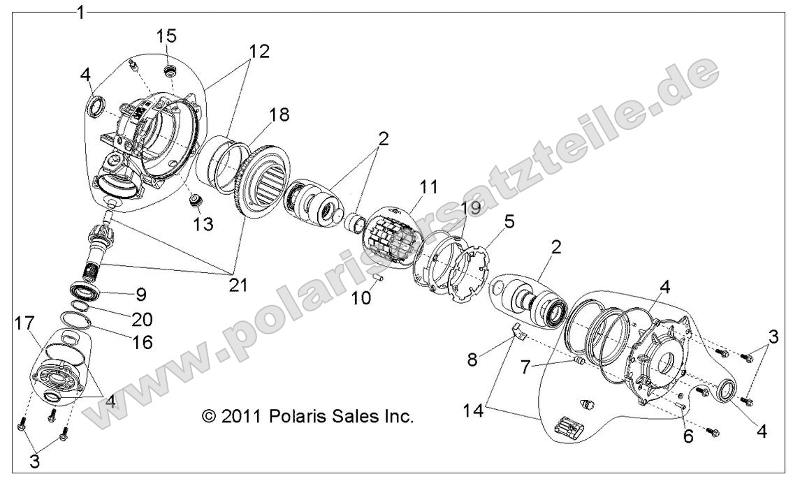Drive Train, Front Gearcase Internals