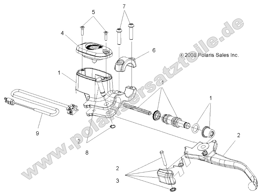 Brakes, Front Brake Lever and Master Cylinder Brakes, Front Brake Lever and Master Cylinder