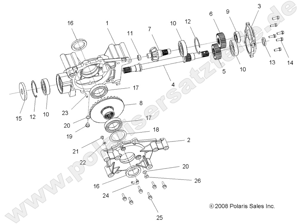 DRIVE TRAIN, MID GEARCASE INTERNALS DRIVE TRAIN, MID GEARCASE INTERNALS