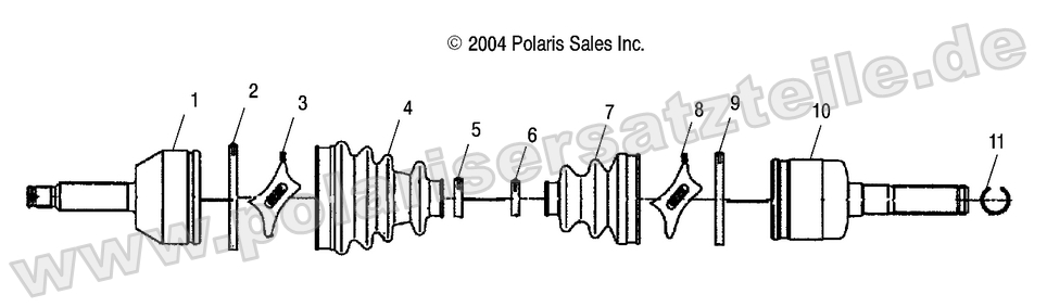 Drive Shaft, Front Drive Shaft, Front