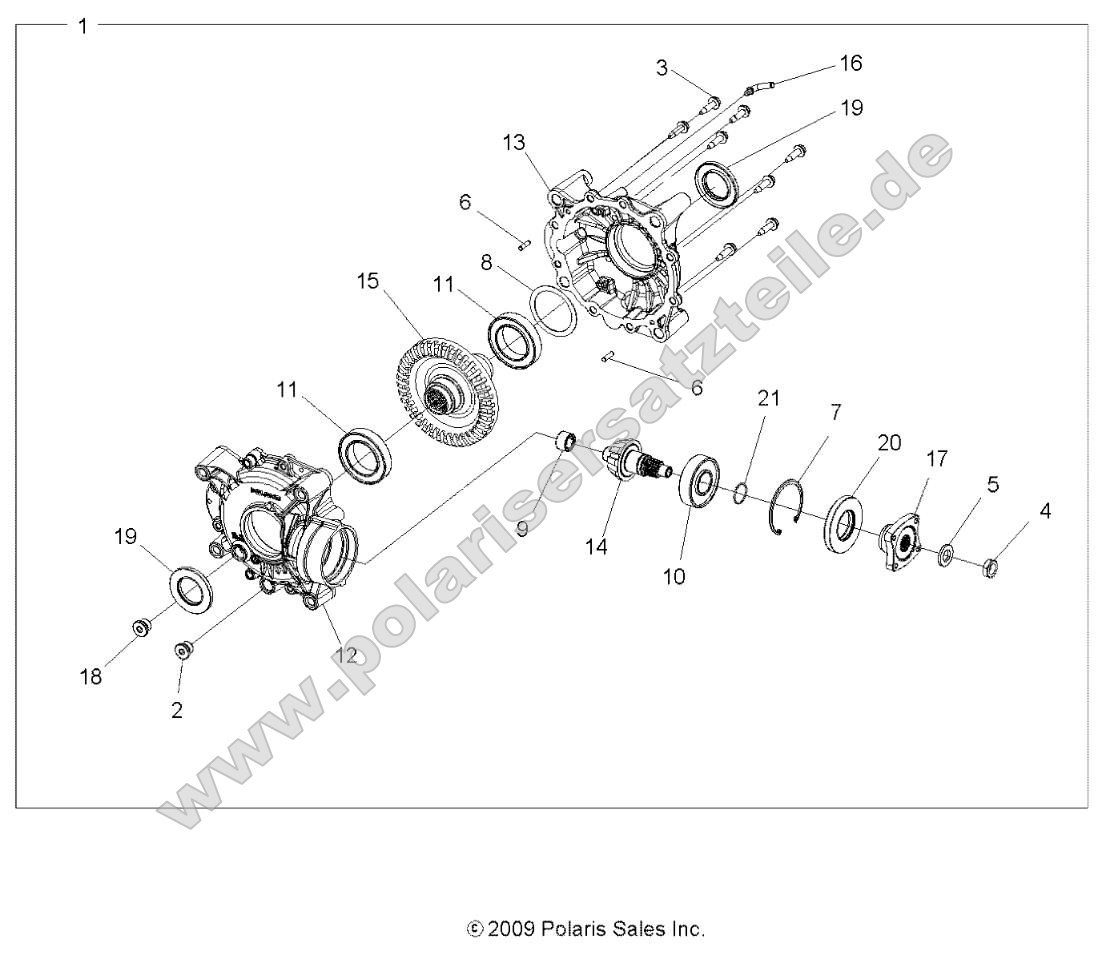 Drive Train, Rear Gearcase Internals Drive Train, Rear Gearcase Internals