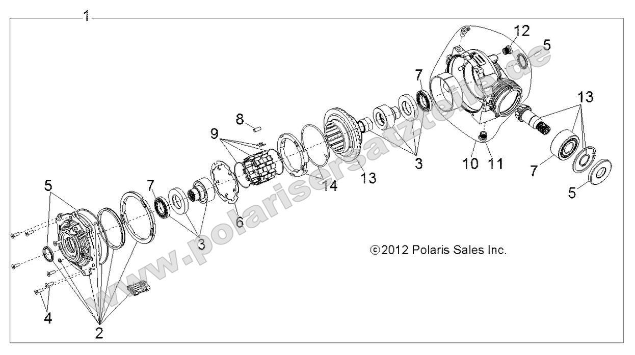 Drive Train, Front Gearcase Internals 1333104